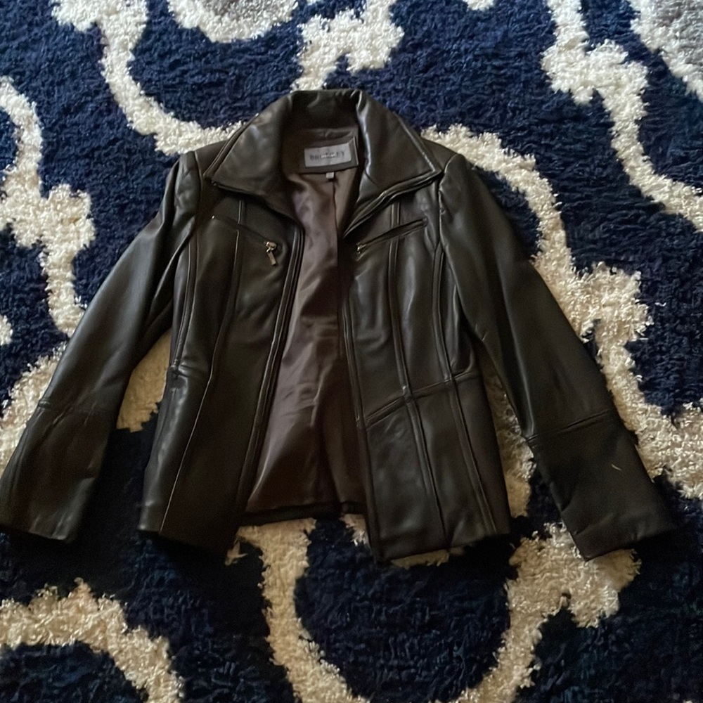 Black leather jacket from Bromley Collection